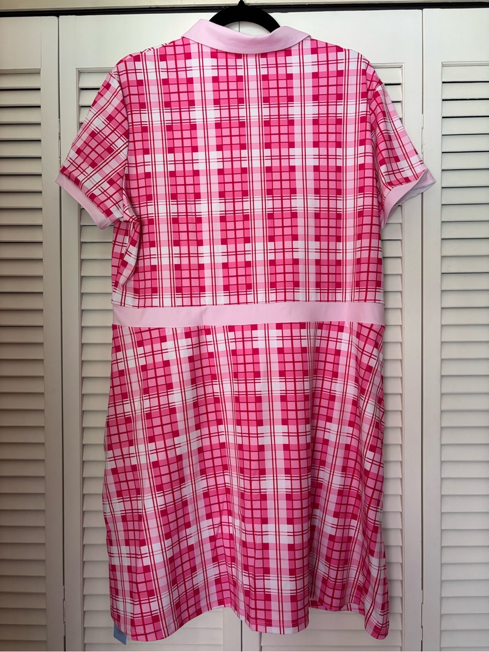 NWT Acegolfs Pink White Not So Classic Short Sleeve A-Line Dress Size XXL - Picture 5 of 7